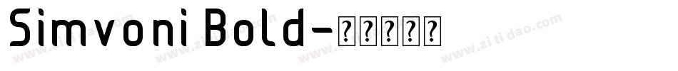 Simvoni Bold字体转换
